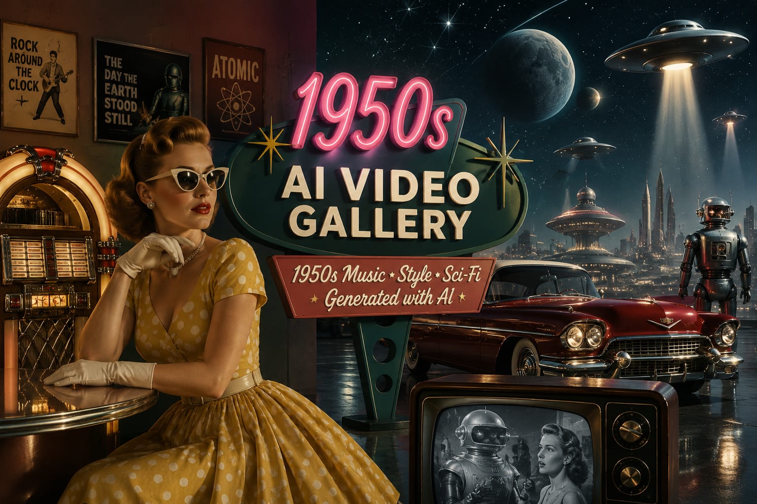 Welcome to this 1950s Inspired AI animation from YouTube. Sit back and relax to 1950s music and amazing animation