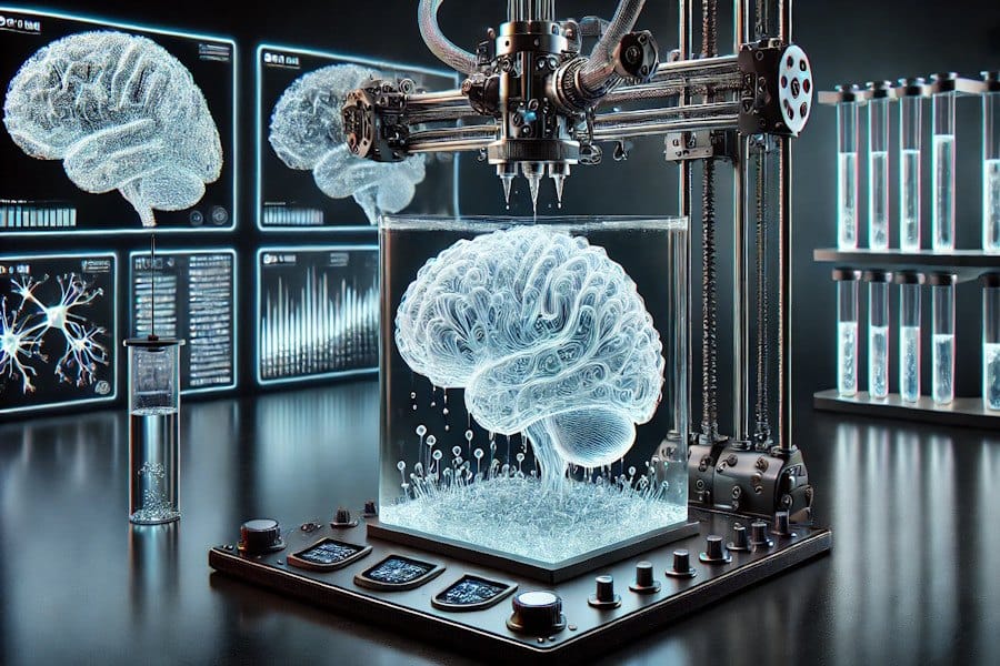 Using Liquid 3D printer to replicate the brain