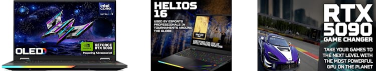 Acer Predator Helios 16 AI PH16-73 Gaming Laptop - Intel Core Ultra 9 275HX, 64GB, 1TB Gen5 SSD, NVIDIA GeForce RTX 5090, 16" OLED 240Hz, Windows 11, Black