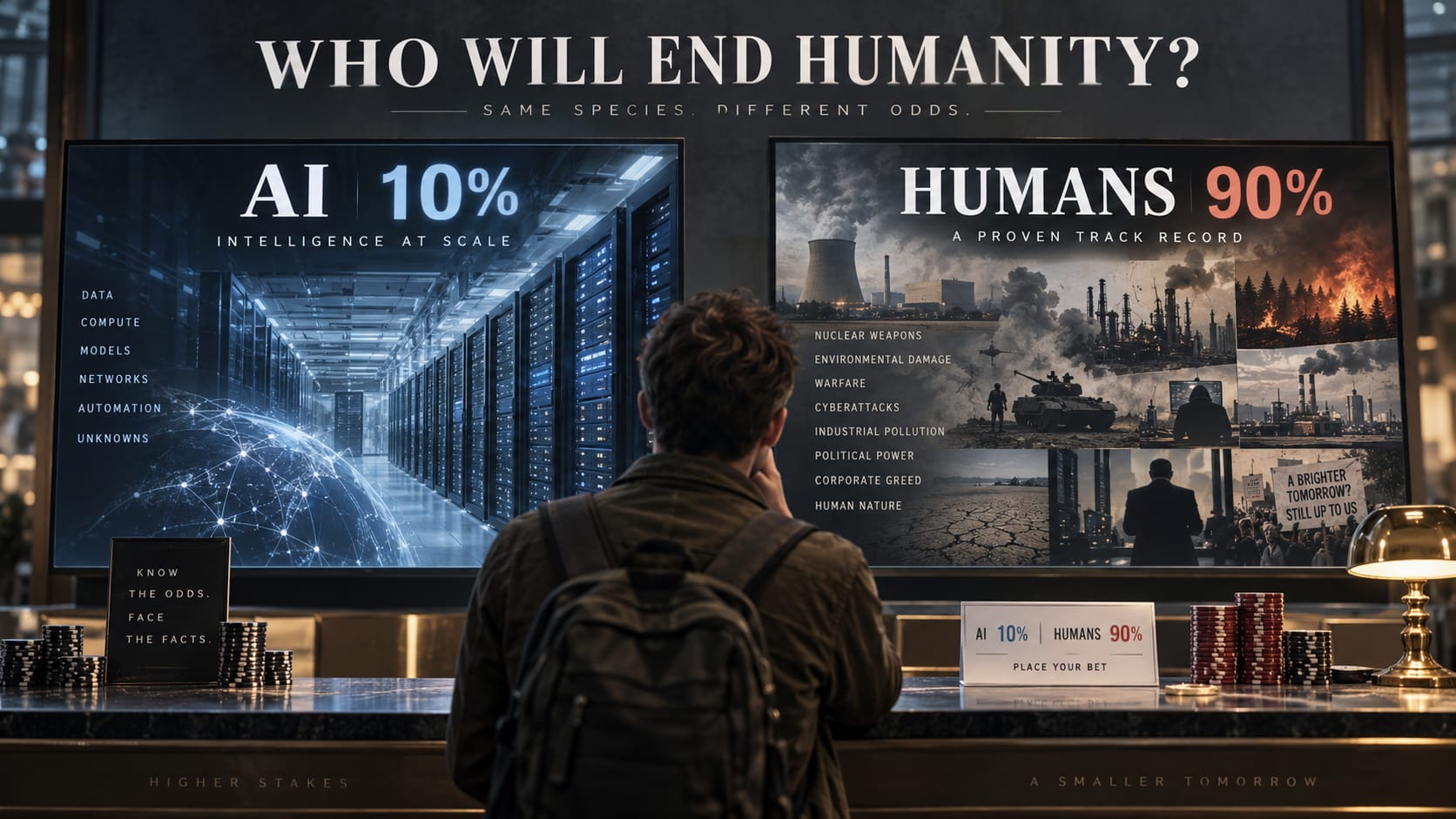 AI Extinction Risk: Should We Fear AI or Humans More?