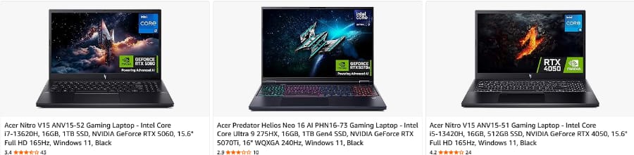 Great deals on AI Laptops from Amazon