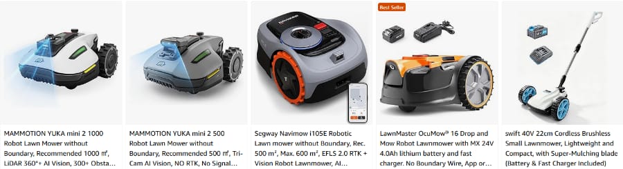 Robot Lawnmowers from Amazon