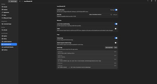 Setting up LM Studio Server to work with API