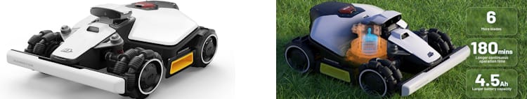 MAMMOTION LUBA mini AWD Robot Lawn Mower without Boundary,Auto Mapping UltraSense AI Vision