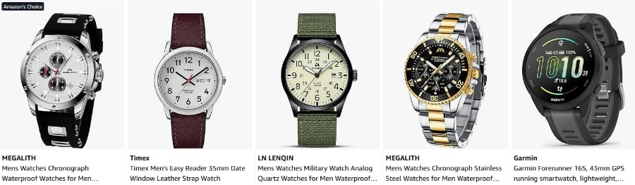 Watches on Amazon