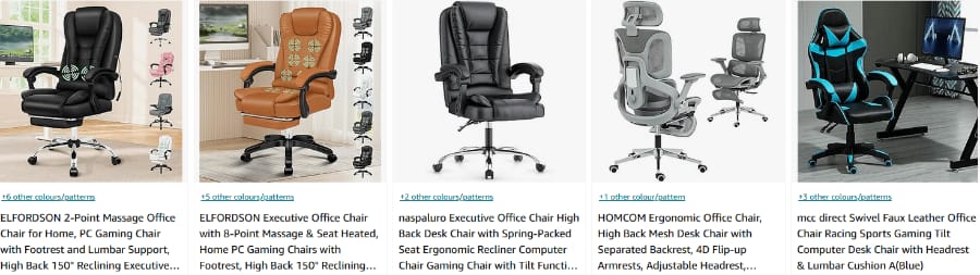 Great deals on office chairs from Amazon