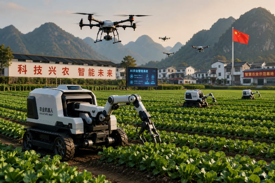 AI & Robotics being used in farming in China