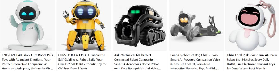 Great Deals on AI powered Robots