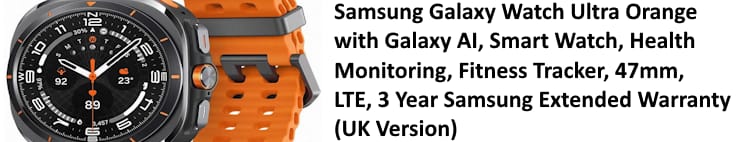 Samsung Galaxy Watch Ultra Orange with Galaxy AI, Smart Watch