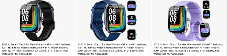 Great Deals on AI Smart Watches from Amazon
