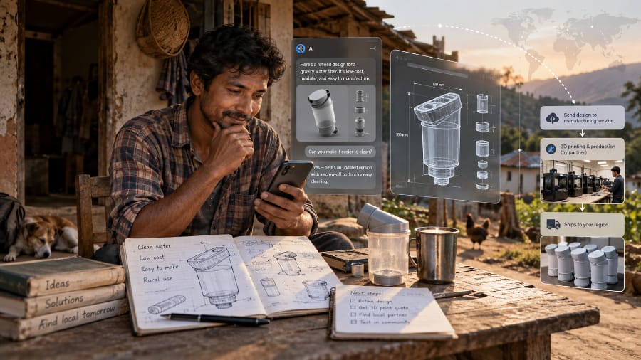 How AI can help people with an idea but no equipment to produce the idea