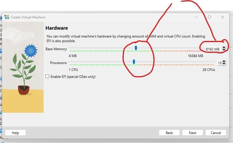 Set up the base memory