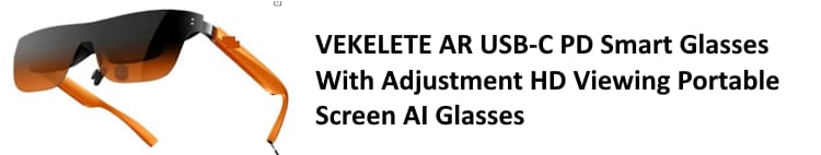 VEKELETE AR USB-C PD Smart Glasses from Amazon