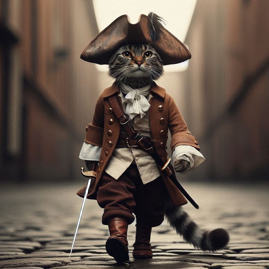 Swashbuckling cat